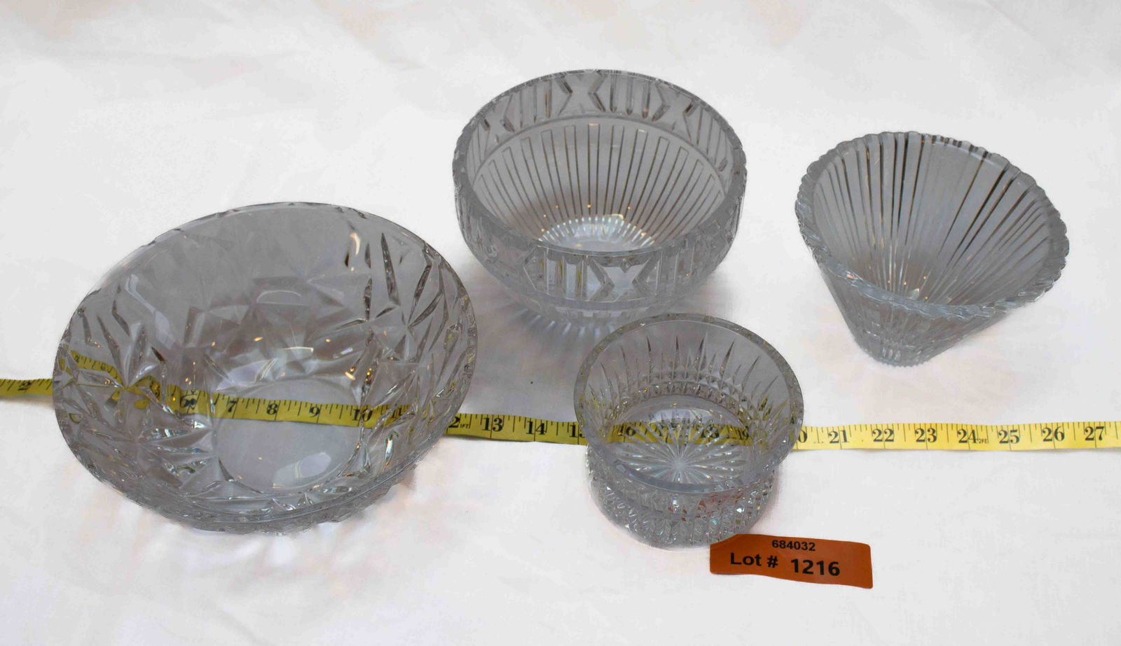 Crystal Bowls Tiffany-Orrefors-Waterford lot of 4 * (1 of 10)