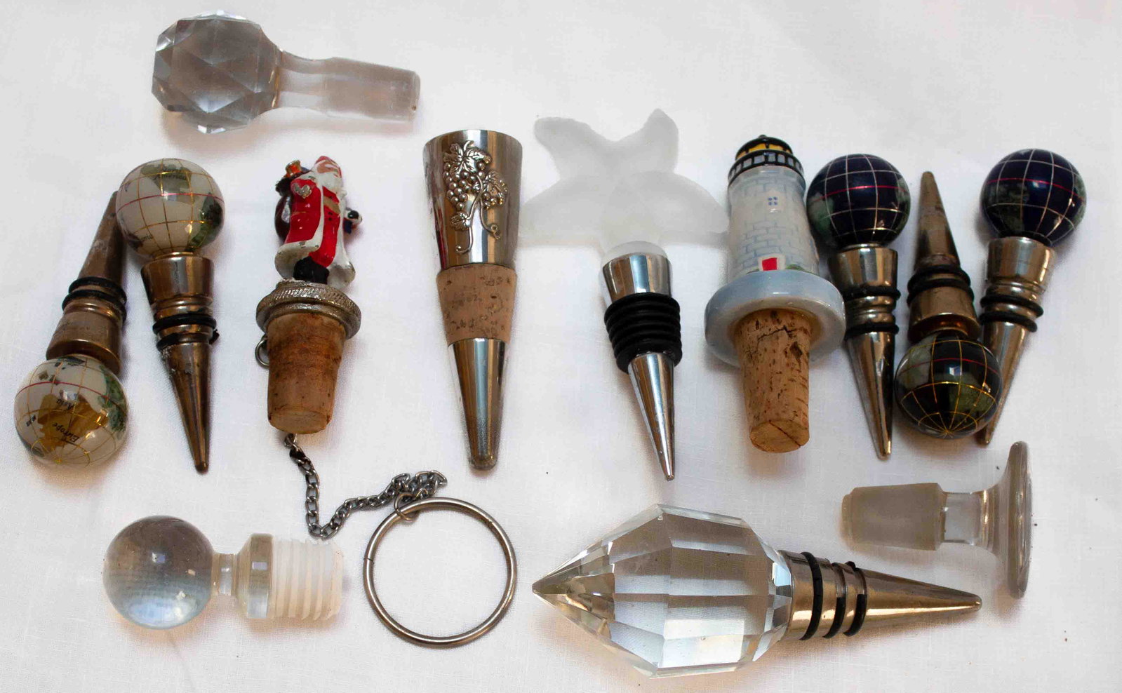 Lot of 13 Wine Bottle Stoppers*: Lot of 13 Wine Bottle Stoppers*
