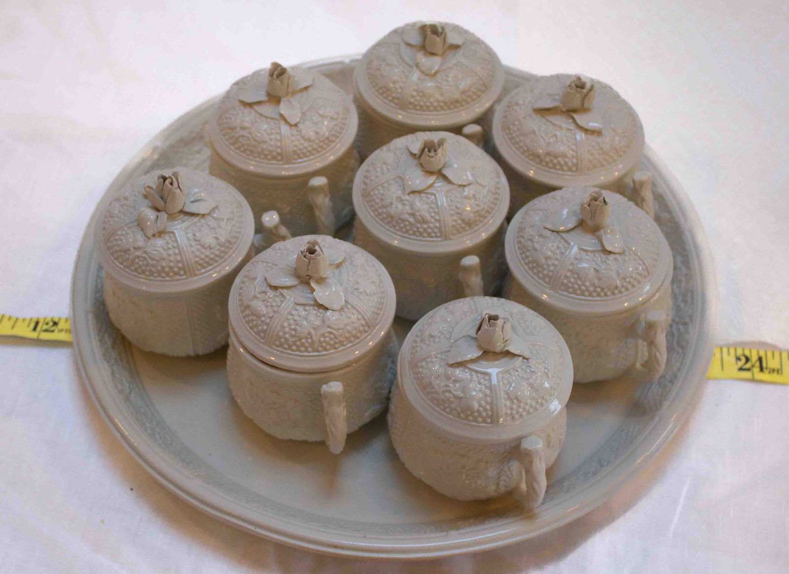 Pot De Creme Jars w/Lids & Tray 17Pc Set* (1 of 3)