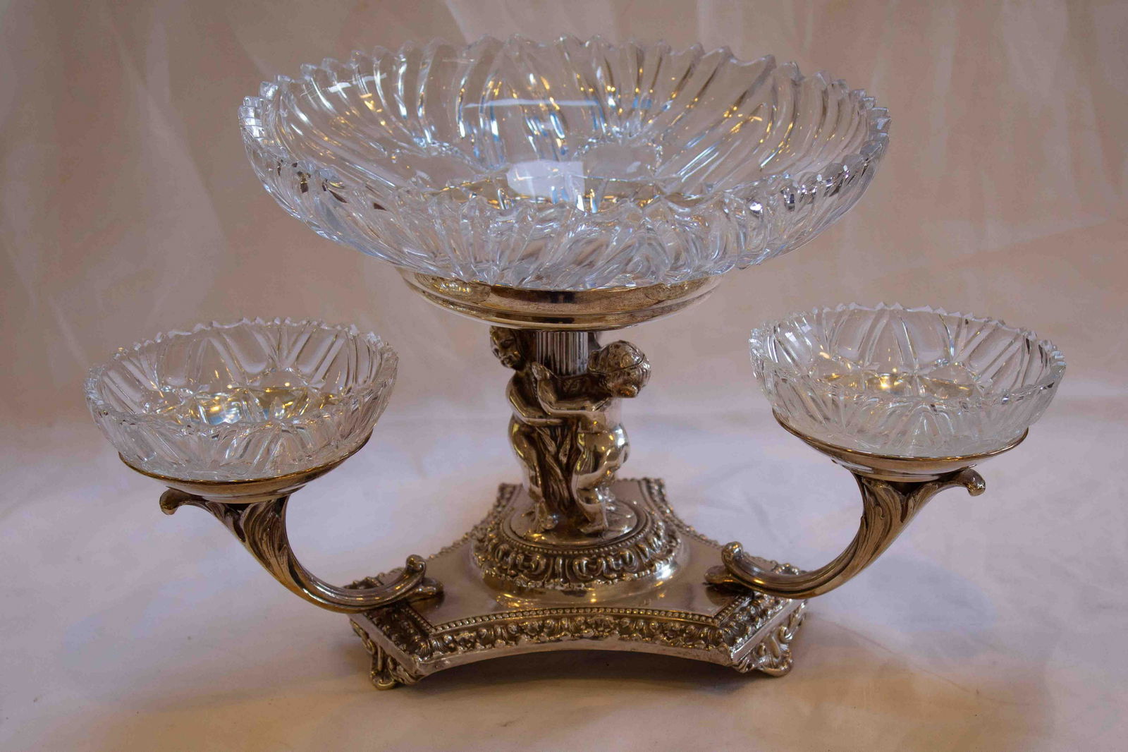 Crystal & Silverplate Epergne (1 of 6)