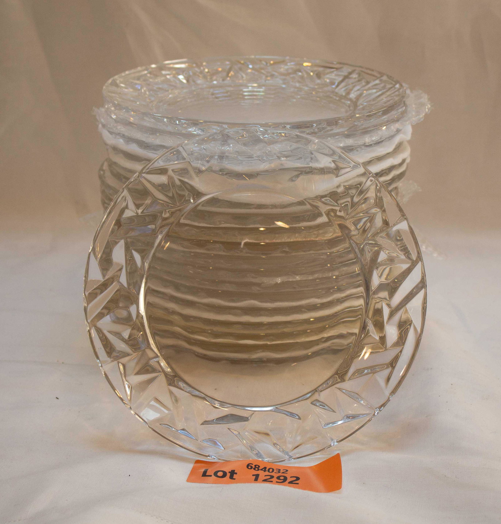 Tiffany & Co "Rock Cut" 8" Salade Plate Set 18: Tiffany & Co "Rock Cut" 8" Salade Plate Set 18