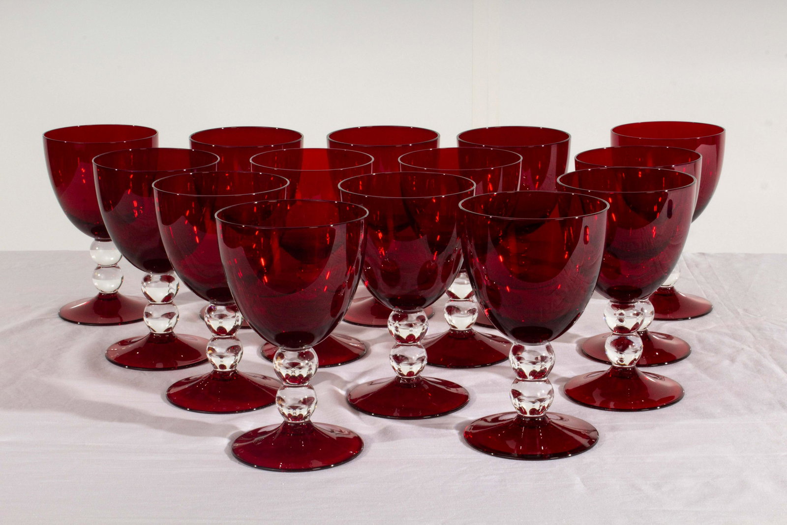 Ruby Stemware/Chalis Set of 14: Ruby Stemware/Chalis Set of 14