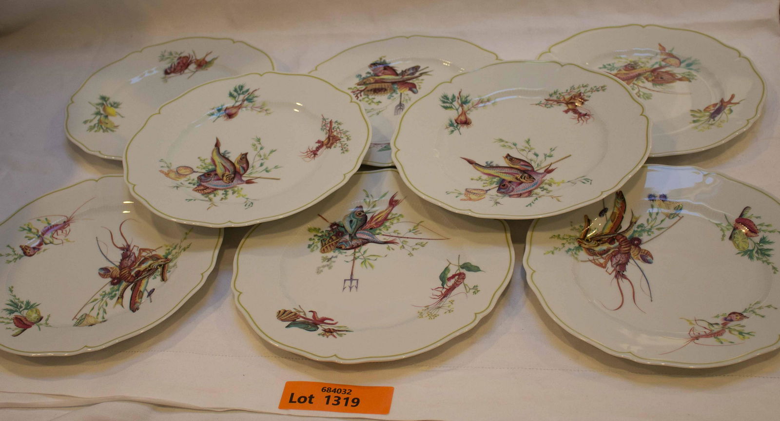 Havaland Limoge Fish Plates Set 8 (1 of 5)