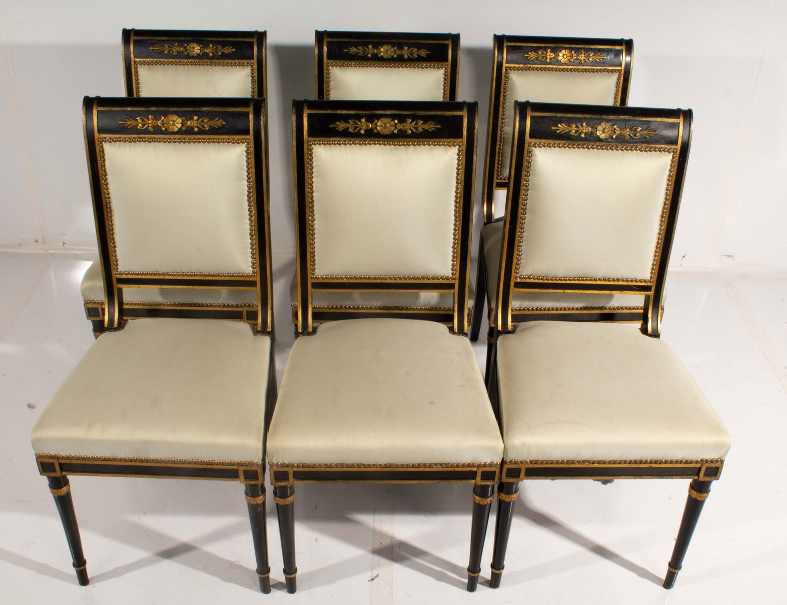 Black & Gold Dining Chairs (Set of 6) (1 of 19)