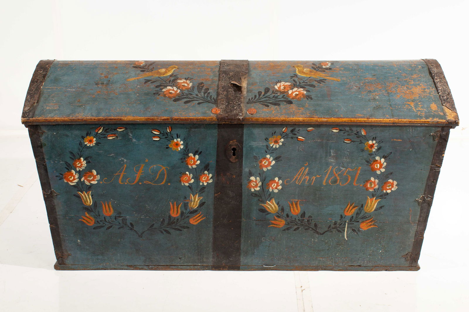 19th Century Painted  Swedish Trunk (1 of 20)