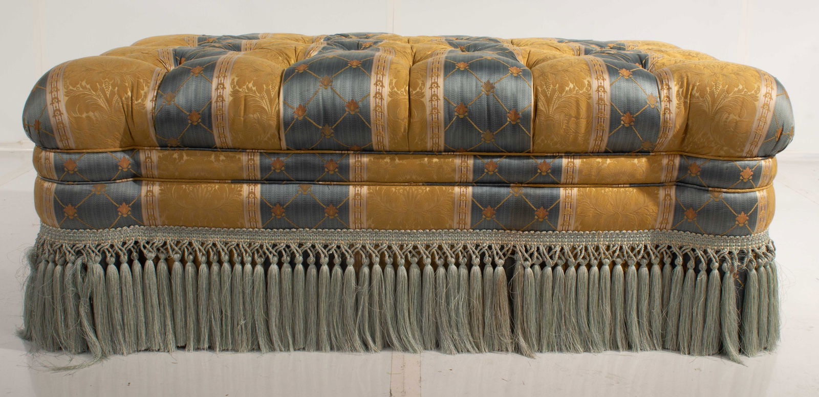 A. Rudin Embroidered Striped Silk Ottoman (1 of 19)