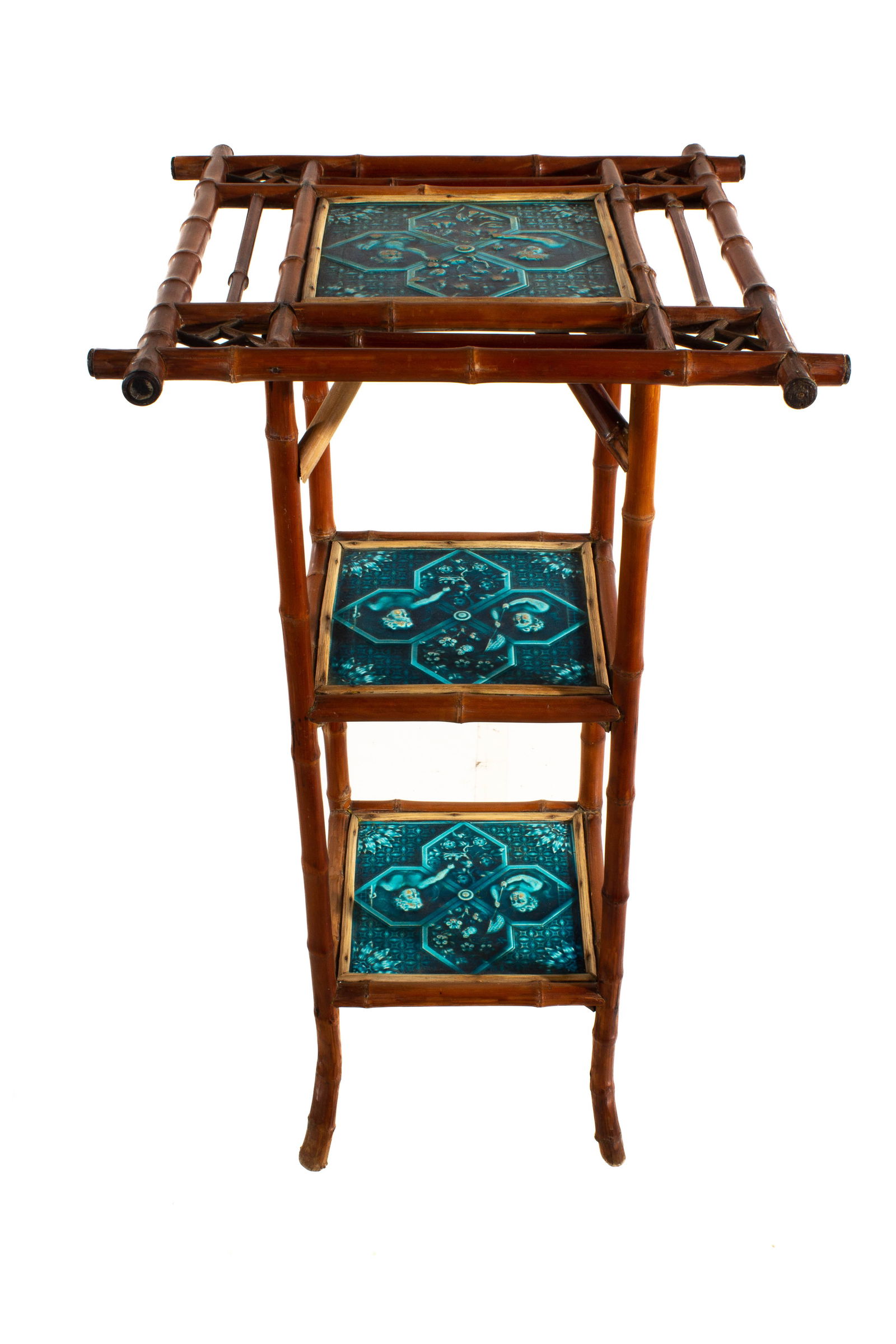 Bamboo Stand with Tiered Tile Inlays (1 of 8)
