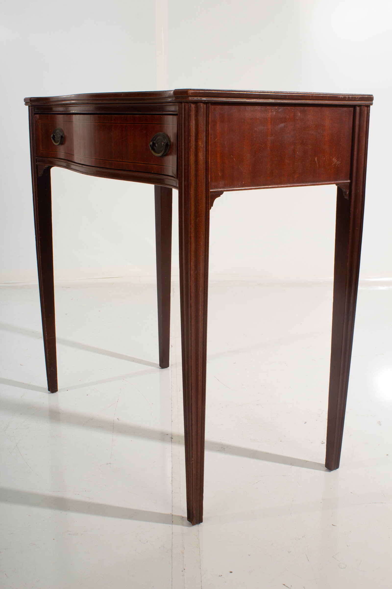 Vintage Entrance Table: Weathering to finish, metal hardware