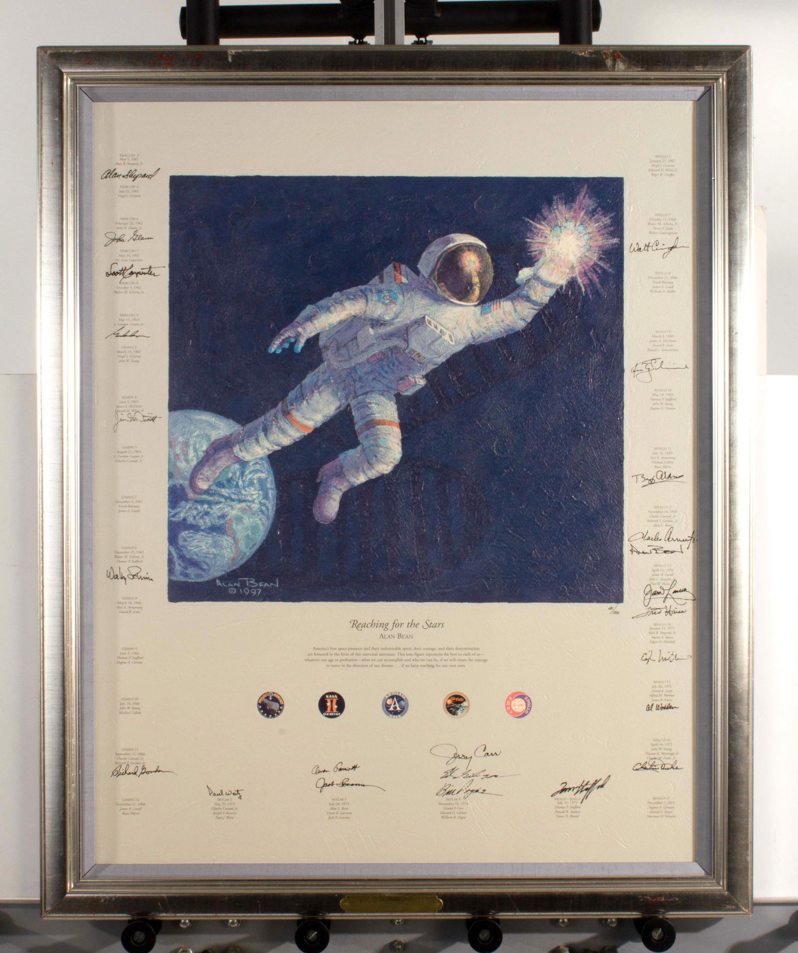 "Reaching for the Stars" by Alan Bean w/ Various Autographs (1 of 17)
