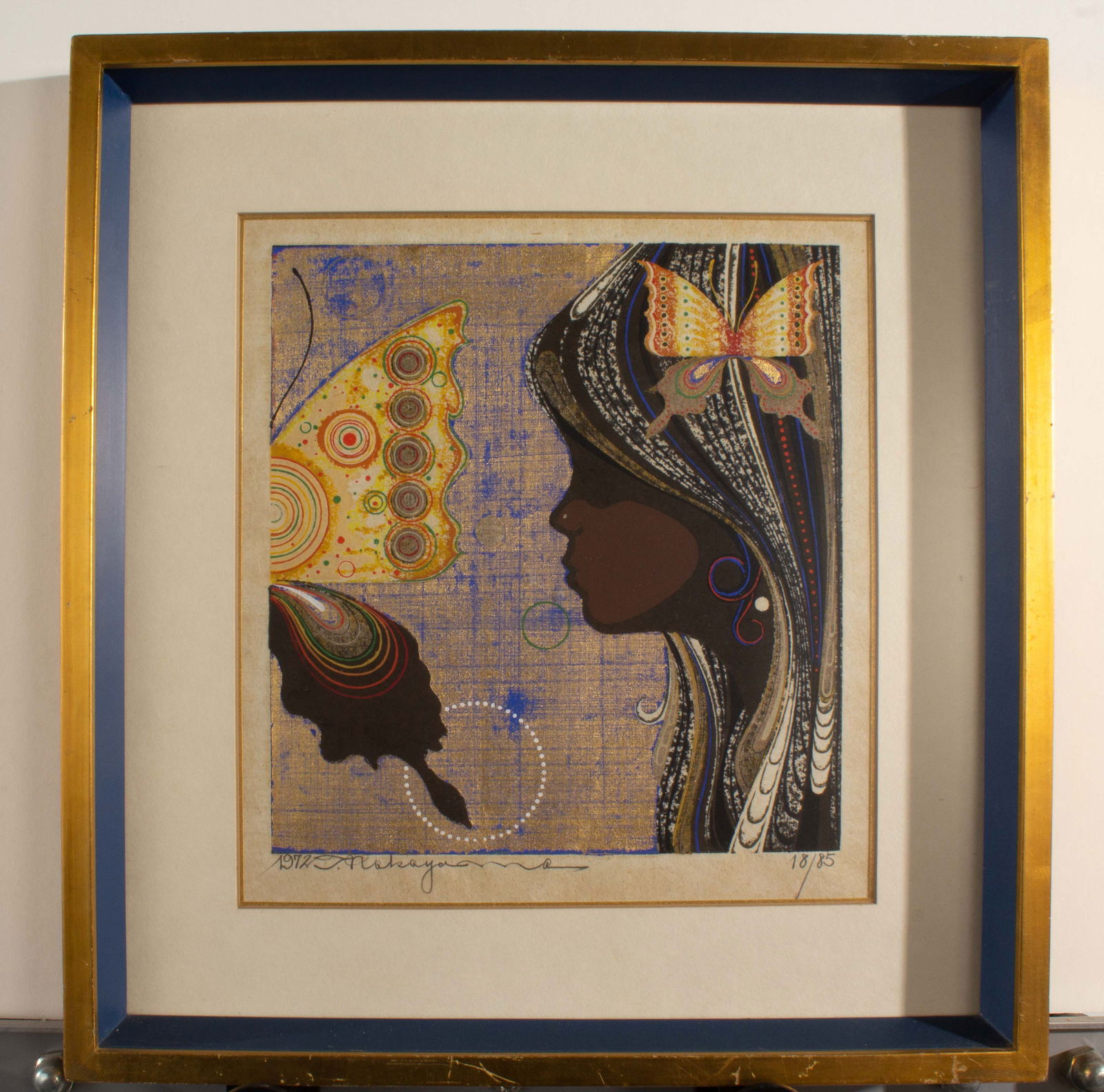 Tadashi Nakayama "Butterfly Girl" Woodblock Print (1 of 11)