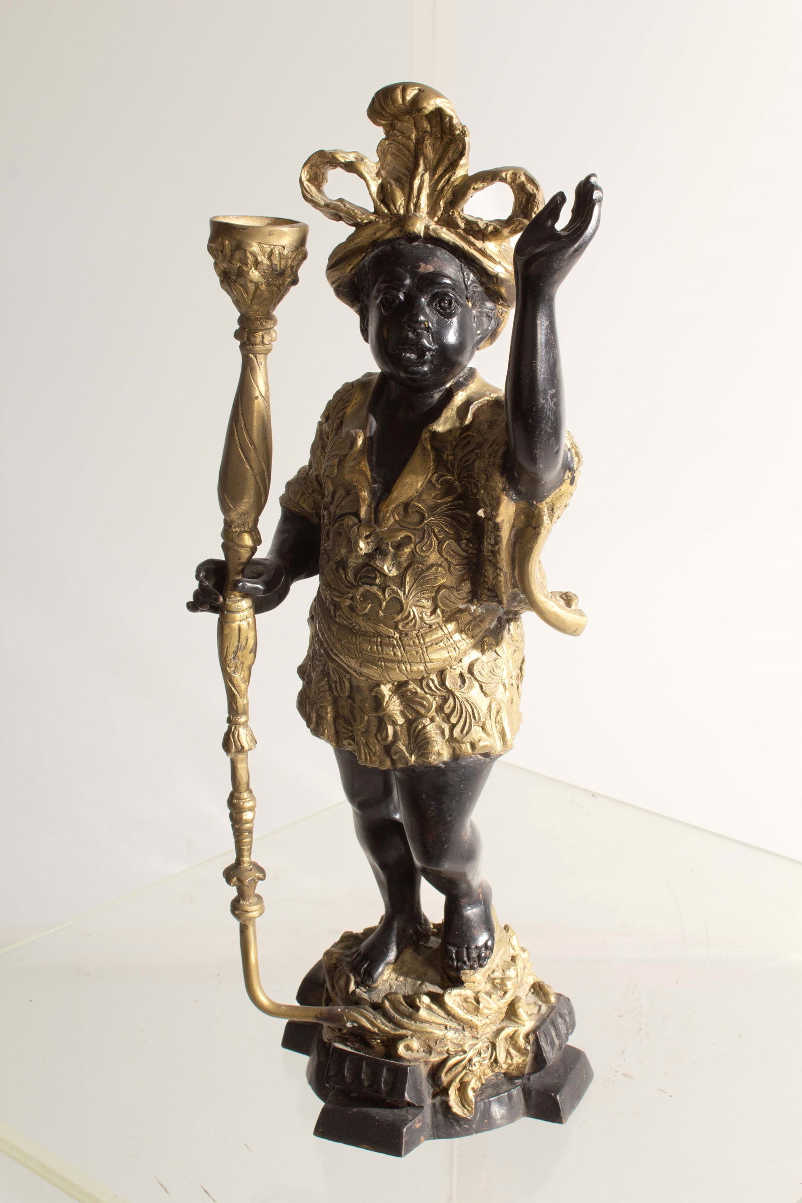 Blackamoore Iron Figurine Candle Holders (Pair) (1 of 15)