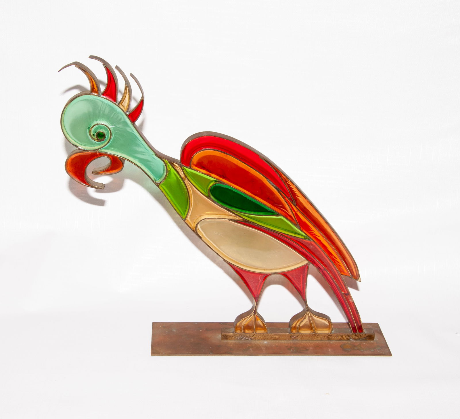Hans Hagenauer - Celluloid Parrot Figurine: Hans Hagenauer - Celluloid Parrot Figurine