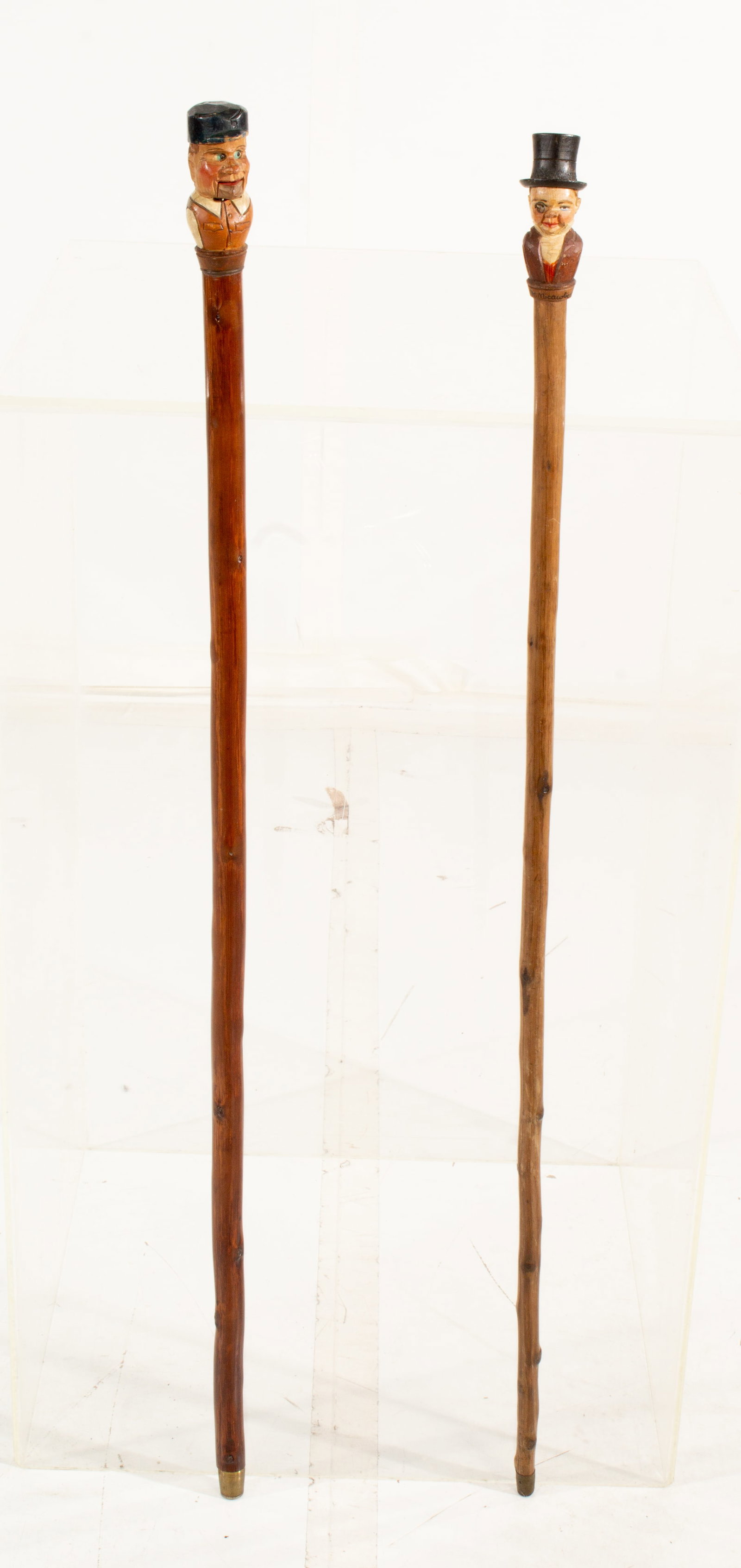 Ventriloquist Cane (Pair) Mr. Micawber & Other 26": Ventriloquist Cane (Pair) Mr. Micawber & Other 26"