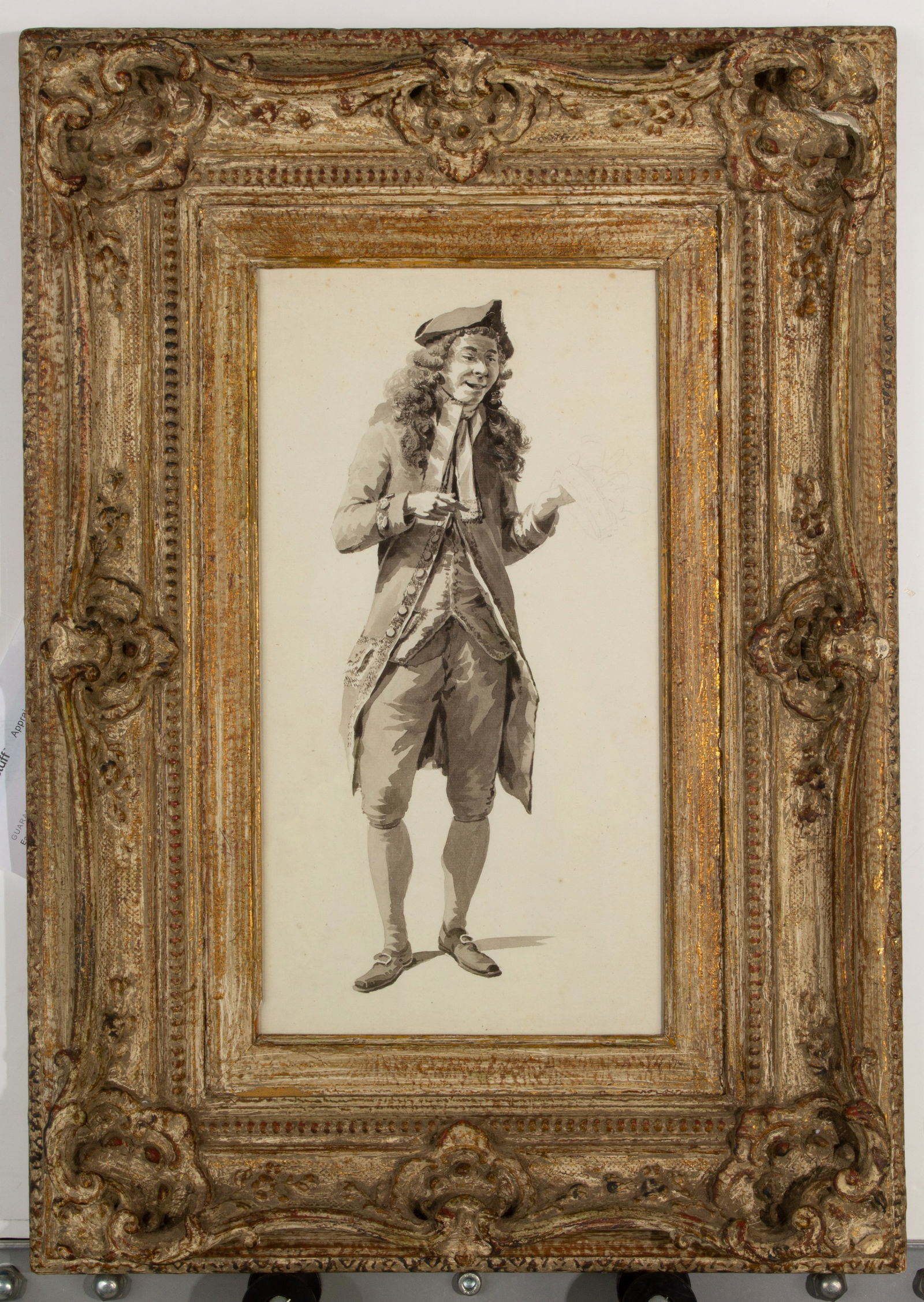 Continental 18th Century Gentleman Watercolor Painting (1 of 15)