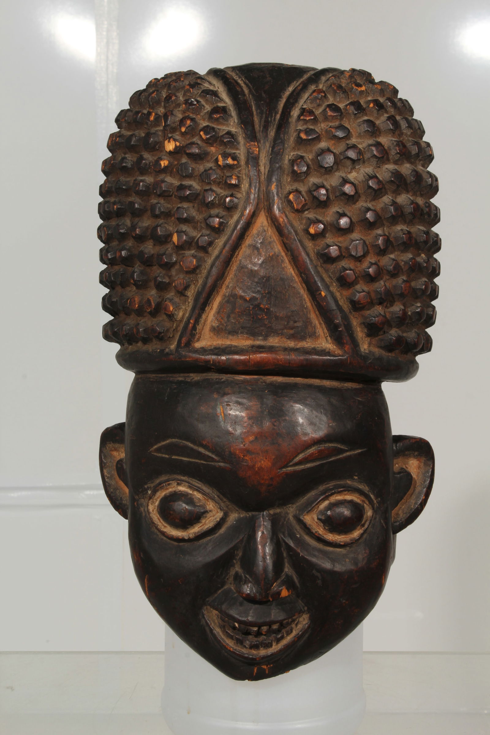 Bamileke Carved Wood Helmet Mask (1 of 8)