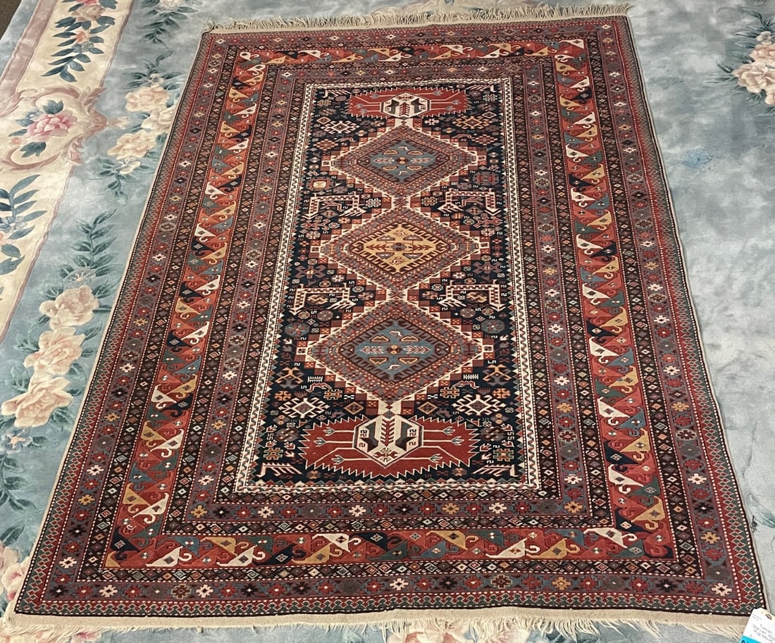 Turkish "Shirvan" Rug - Wool on Cotton Foundation (1 of 9)
