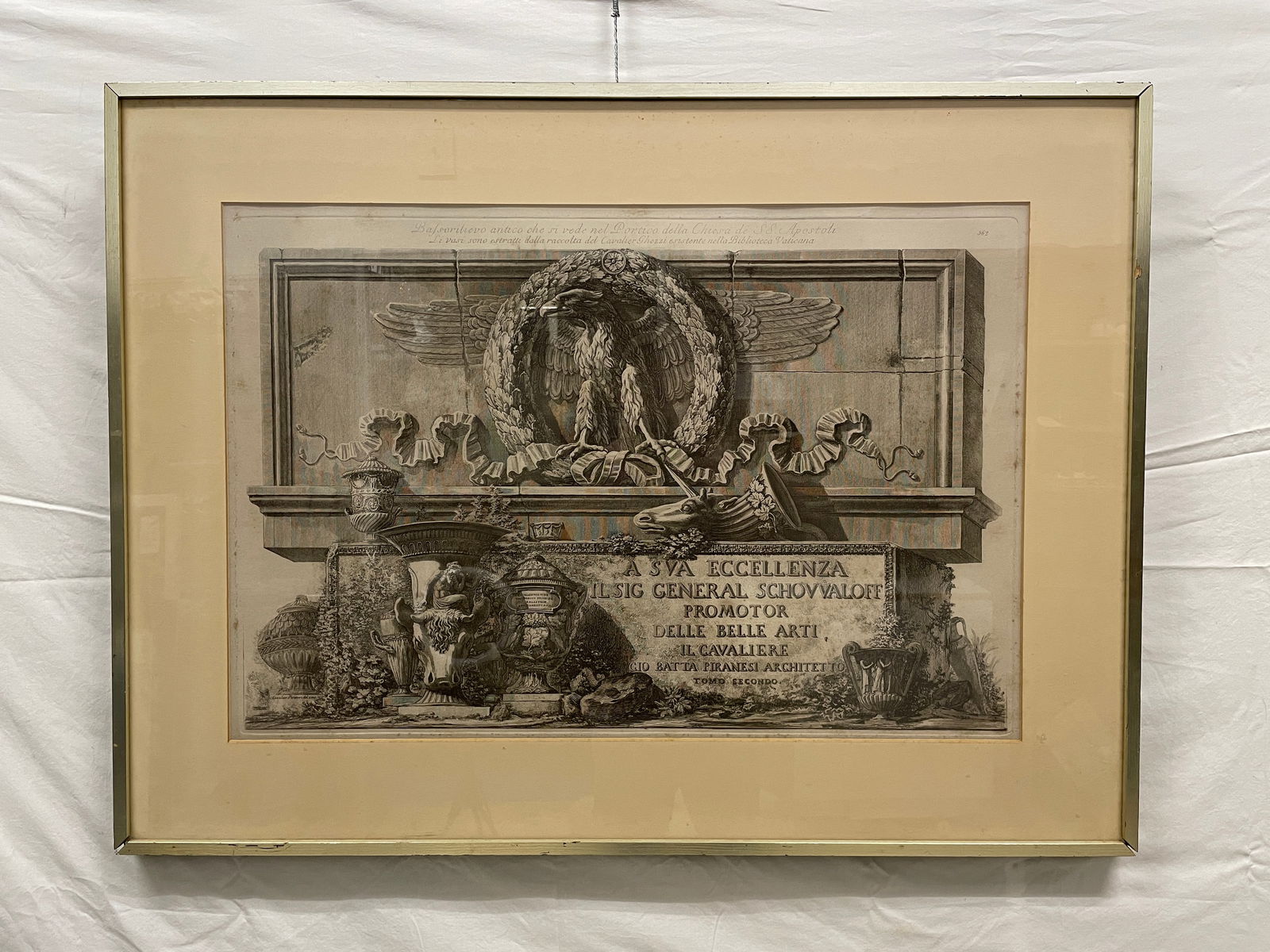 Giovanni Battista Piranesi - Balsorilievo Anticoche Si Vede Nel Portico Della Chiesa - Etching (1 of 12)