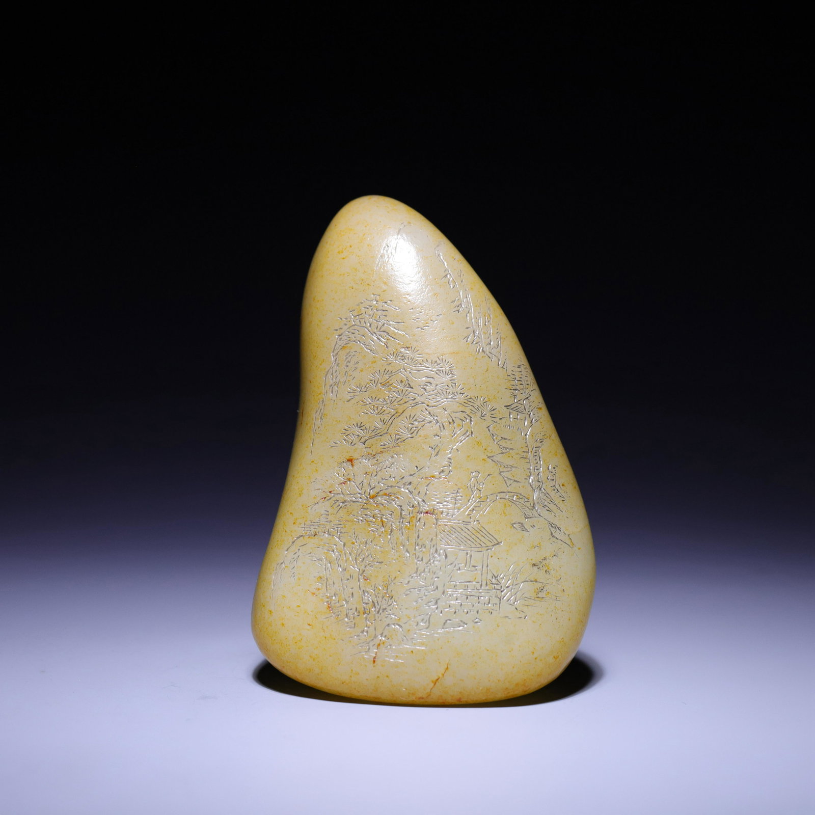 A WHITE JADE CARVING,QING DYNASTY (1 of 4)