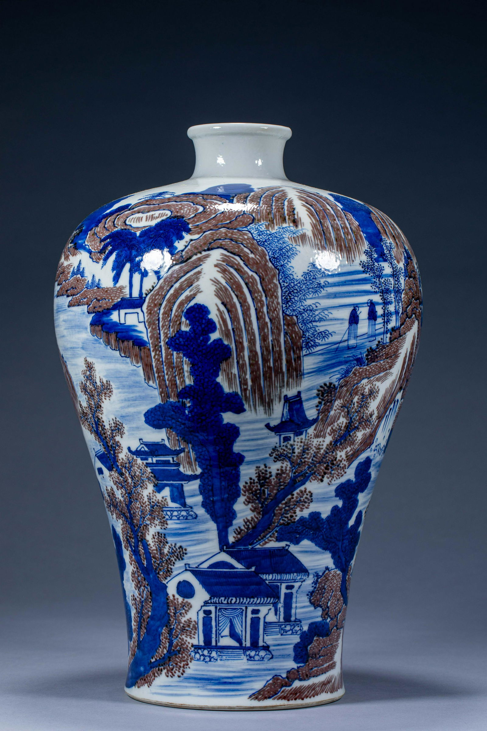 Chinese Qing Dynasty Qianlong Landscape Plum Vase (1 of 8)