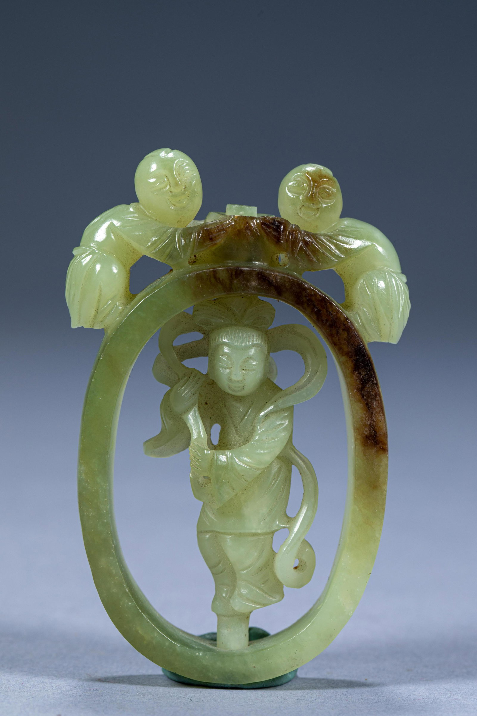 Ancient Chinese Turning Heart Magu Offering Longevity Jade Pendant (1 of 8)