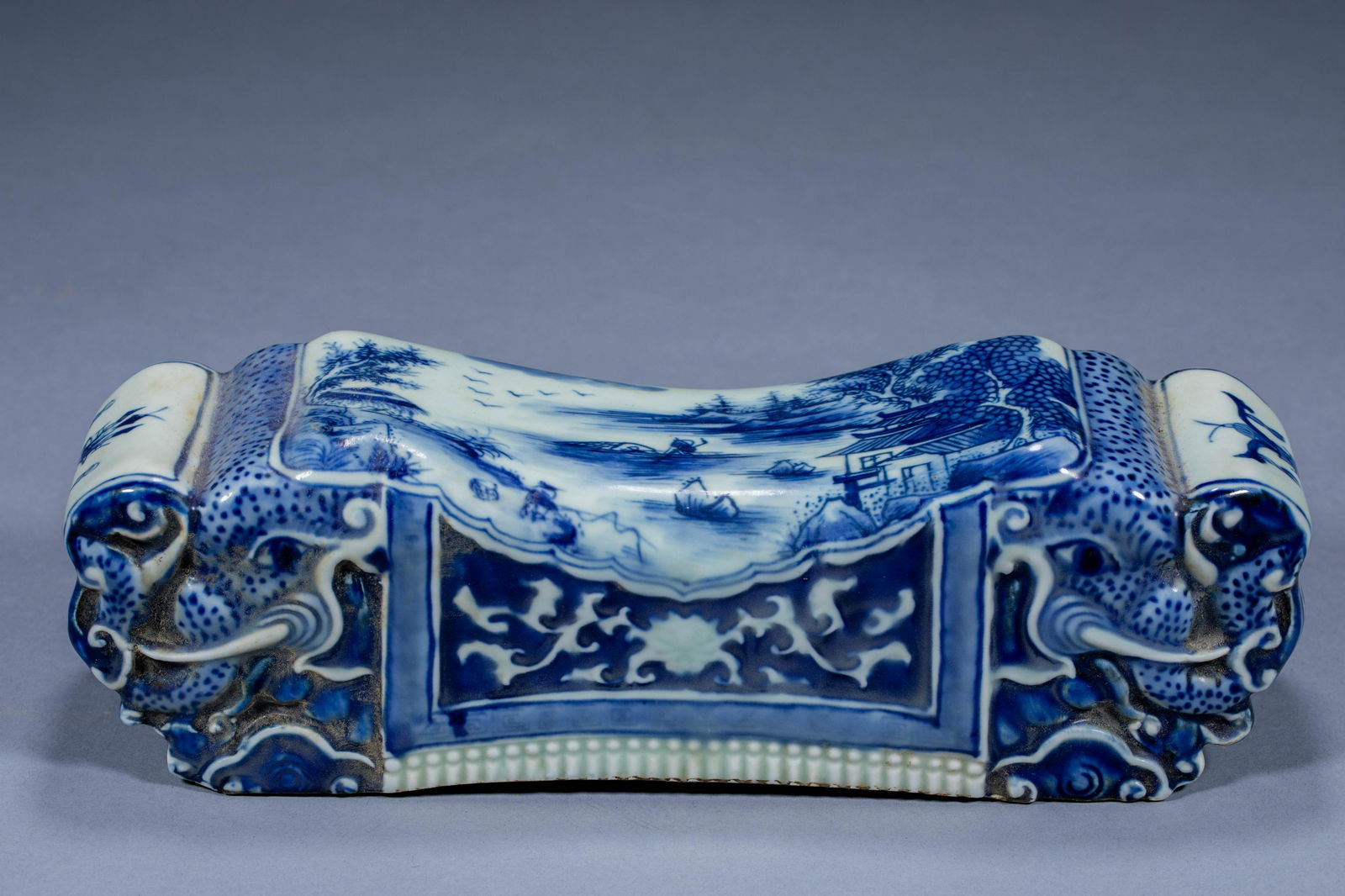 Ancient Chinese blue and white wheat pillow (1 of 7)