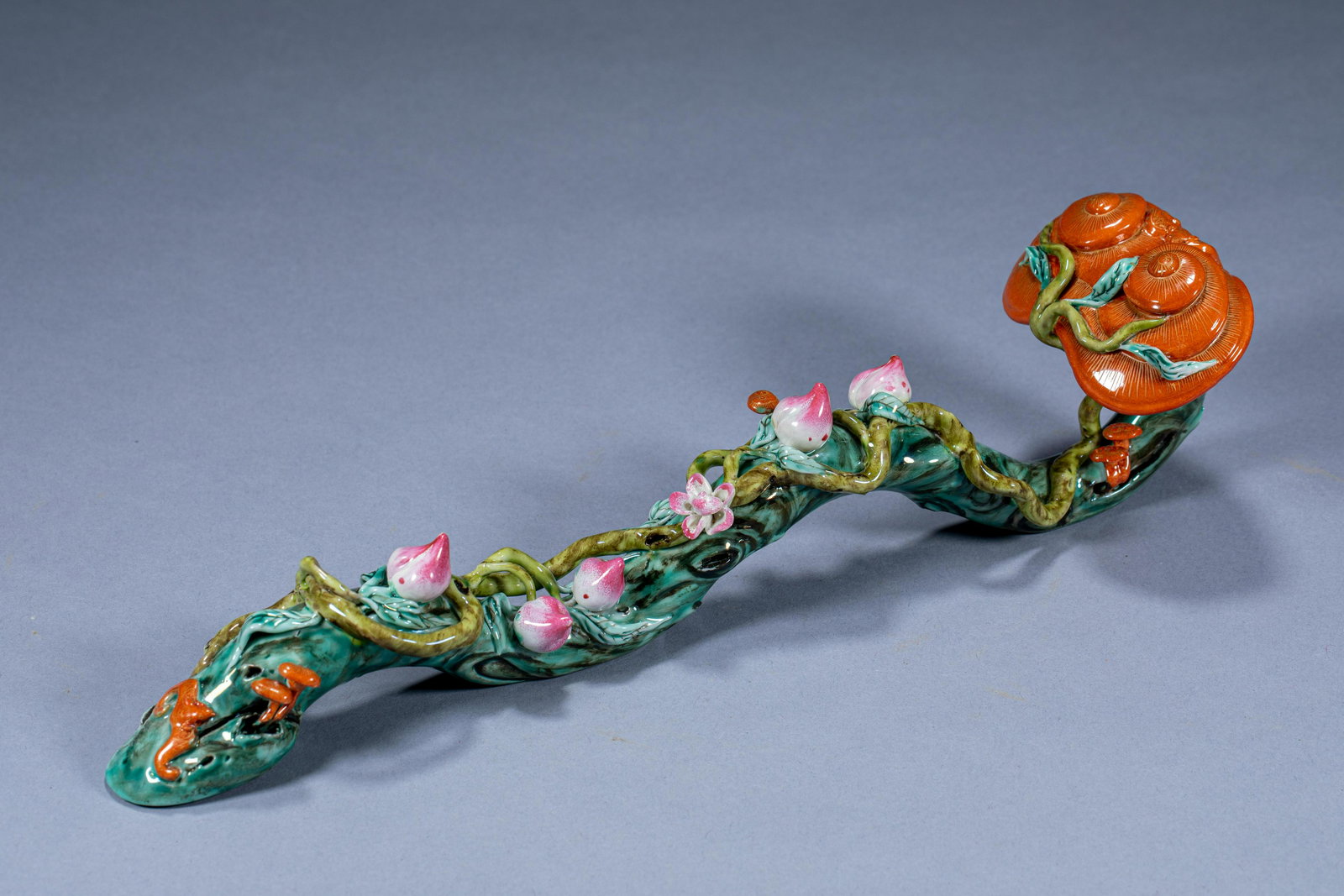 Ancient Chinese Fushou Lingzhi Porcelain Ruyi (1 of 7)