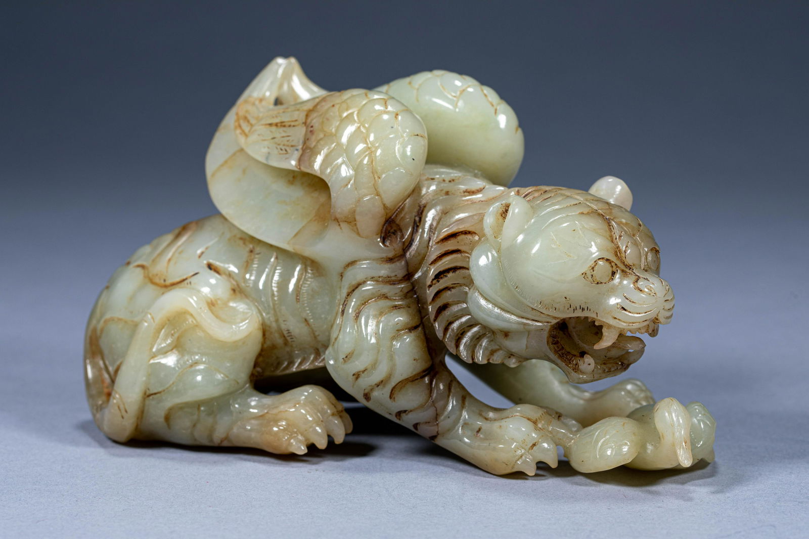 Ancient Chinese jade statues with wings (1 of 6)