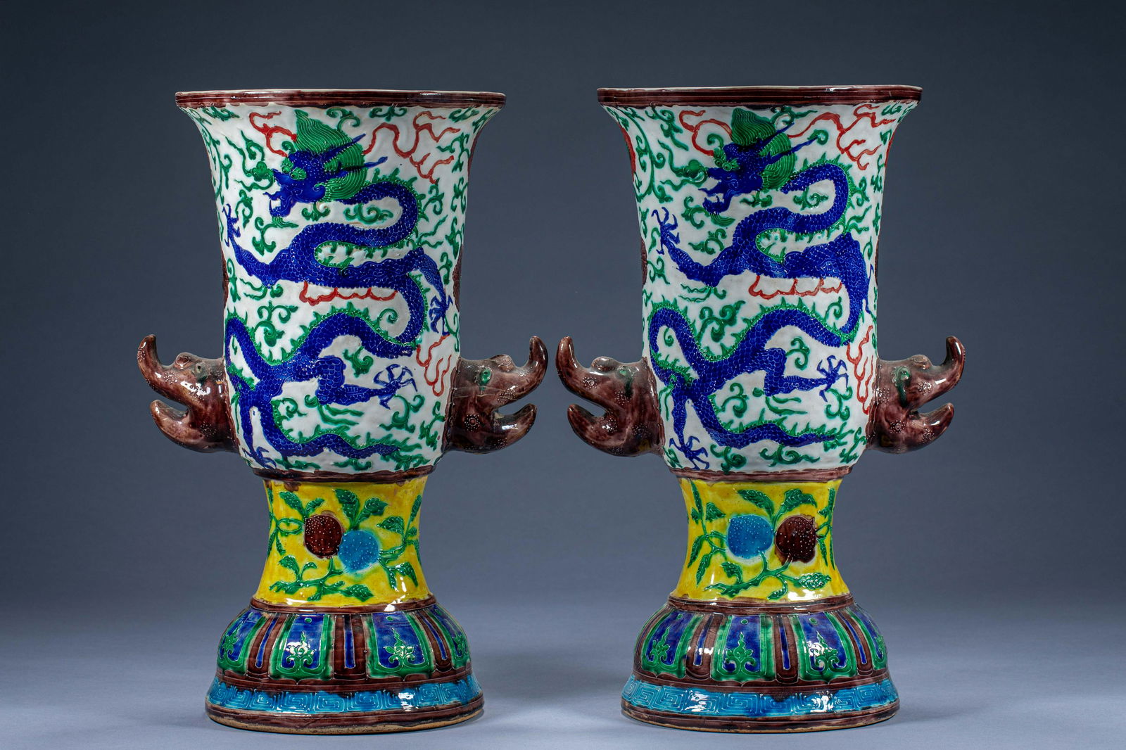 Ancient Chinese Five-color Porcelain Zun (1 of 10)