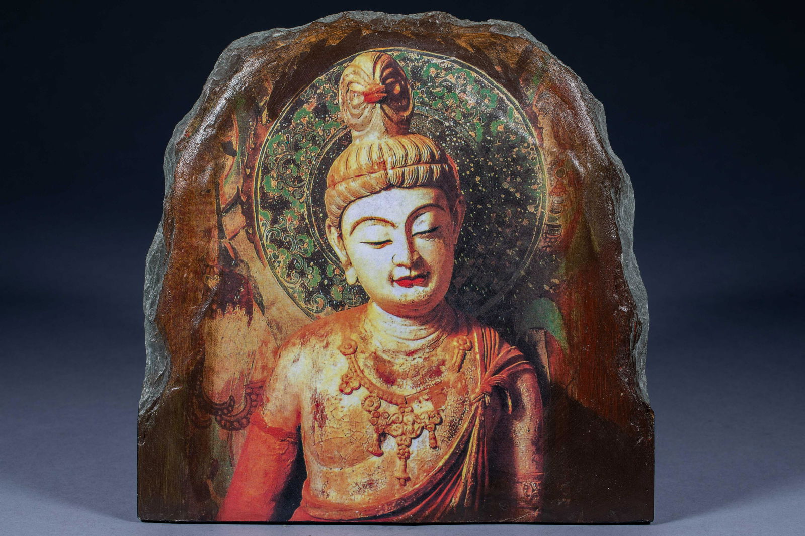 Chinese ancient slate Buddha painting (1 of 4)