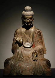 Blue stone painted Buddha statues before the Ming Dynasty