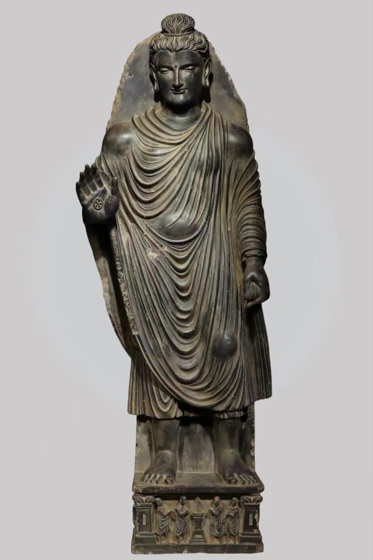 BeforetheMingDynasty,thestandingstatueoftheschistBudd (1 of 8)