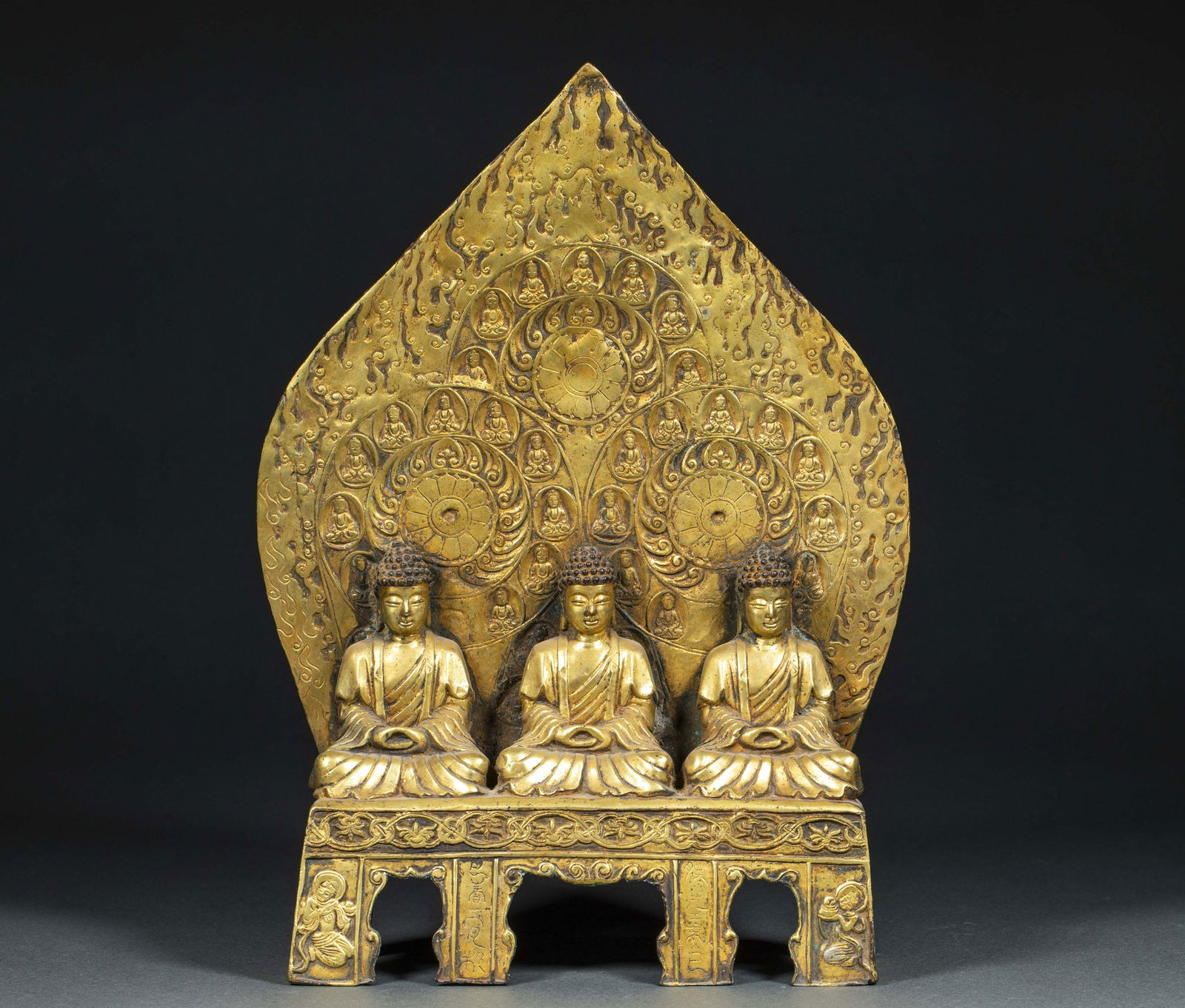 BeforetheMingDynasty,theGildedHighPlatformBacklitThreeHolyBuddhas (1 of 13)
