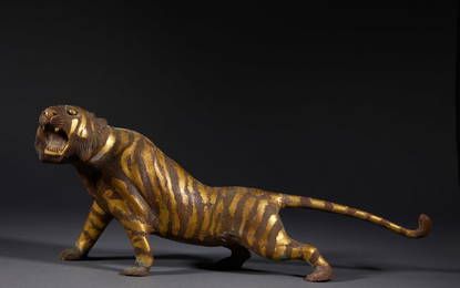 Copper gilded tiger ornaments