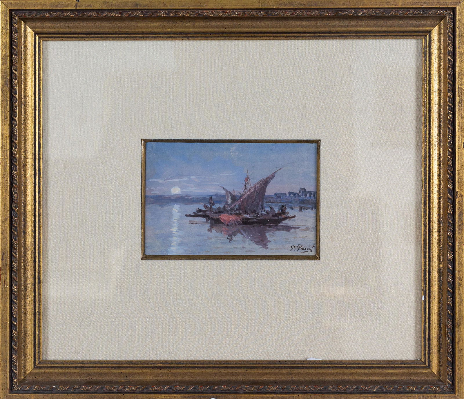 Untitle-Watercolor: Paul Pascal (1839 - 1905) was a French landscape painter. He did landscape paintings of the Middle East and the Mediterranean coast with gouache. After he emigrated to the United States in 1893, he di