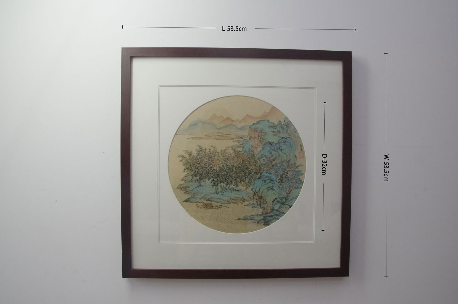 An antique Chinese painting of green landscape (1 of 10)