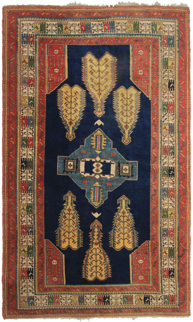 Antique Caucasian Armenian Kazak Rug Rare Wool Tribal 163cmx274cm Red 5x9 C.1930 (1 of 7)