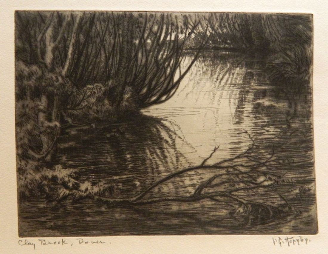 Lester Hornby (1882-1956) etching (1 of 4)