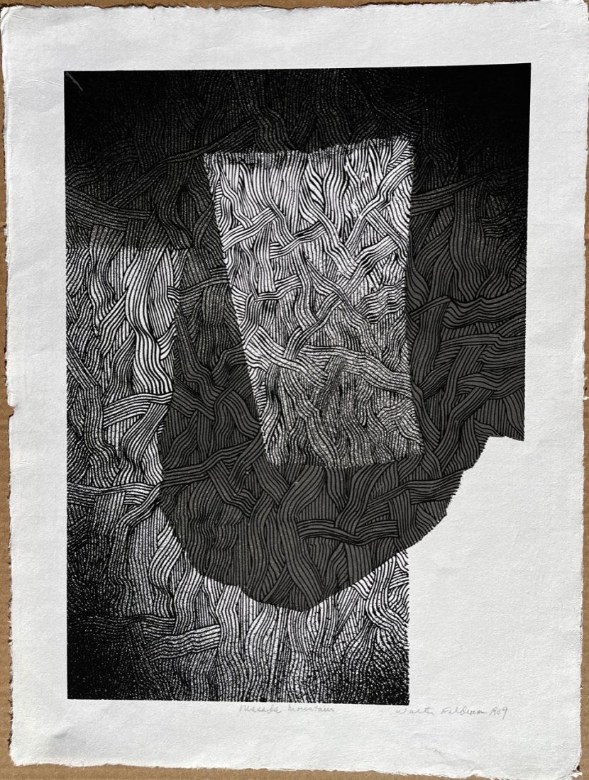 Modernist "Masada" screen print by Walter Feldman (1 of 4)