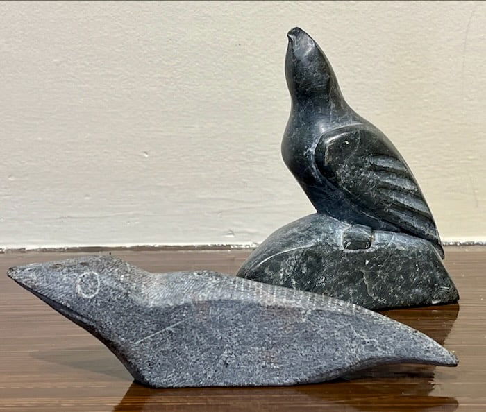 INUIT CANADIAN BIRD SCULPTURE BY ABRAHAM P.O.V (1 of 8)