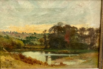 Providence School 19th century landscape by E. Smyth