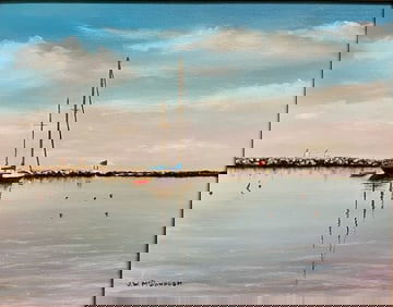 Serene harbor view by John McDonough