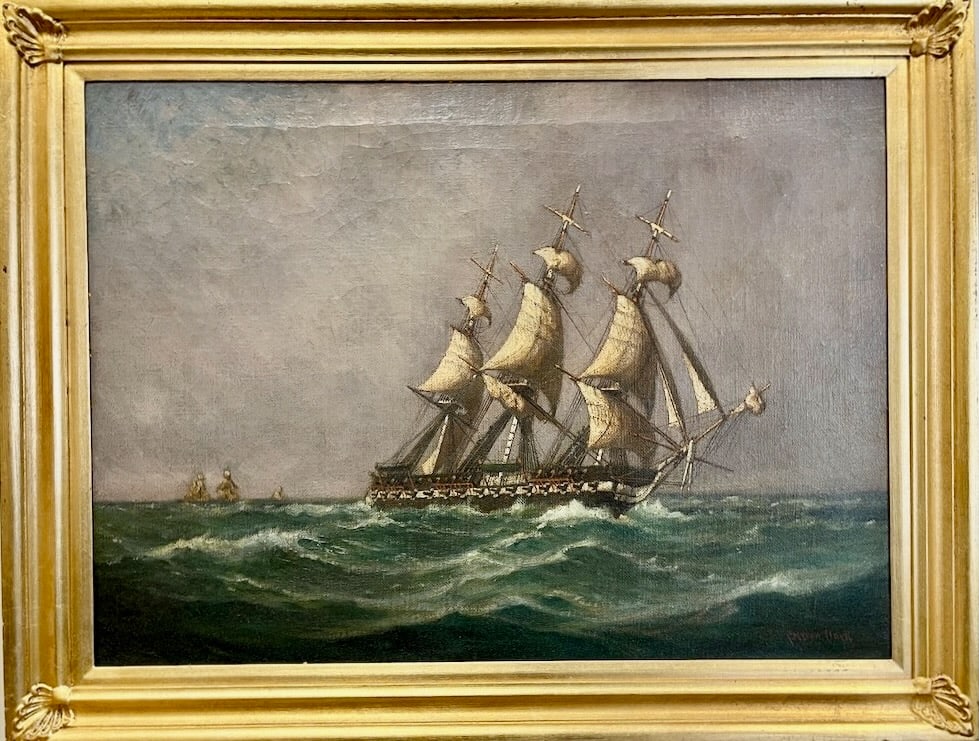 Old Ironsides by marine artist C. Myron Clark (1 of 5)