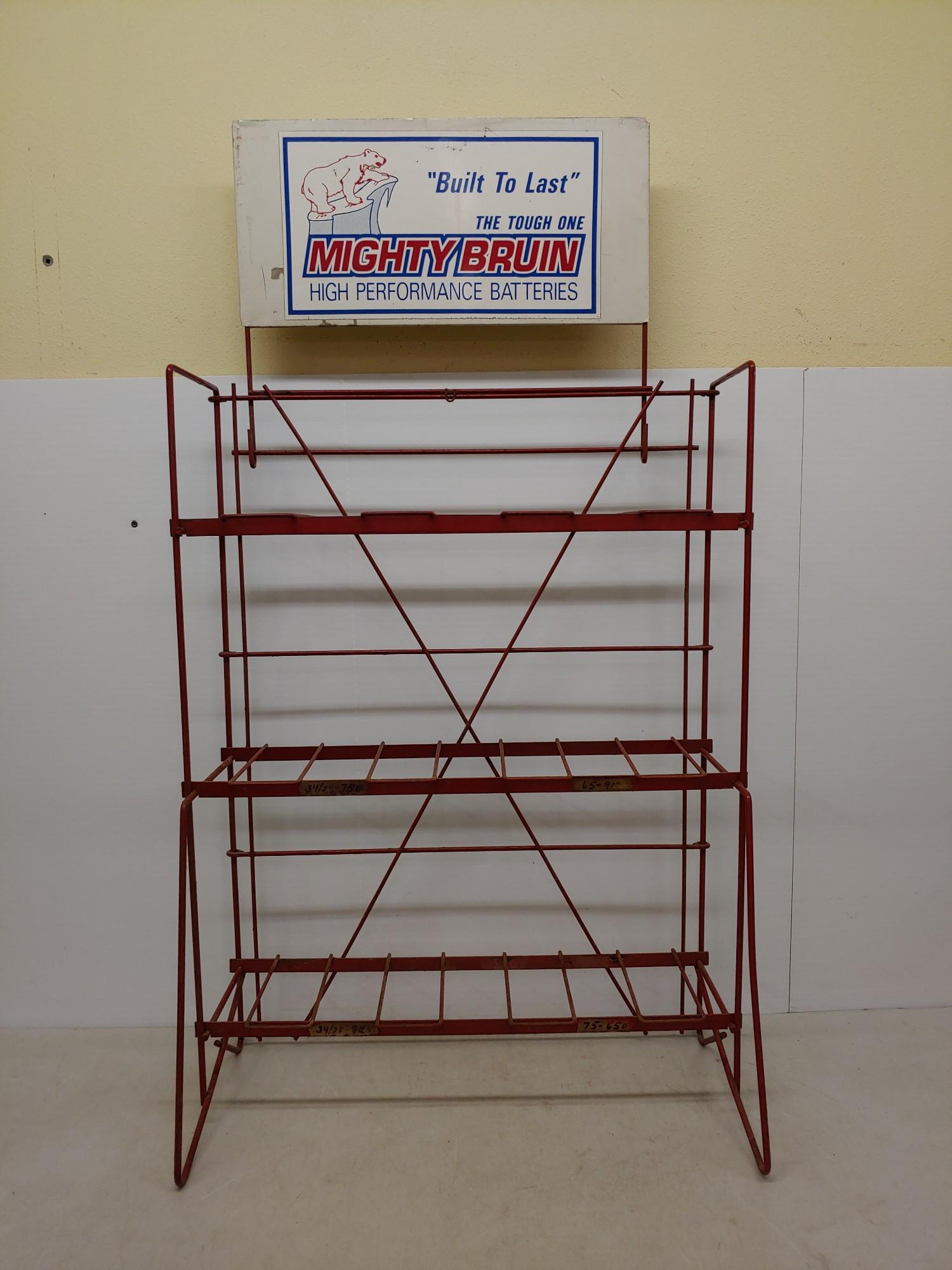 Mighty Bruin battery store display shelf (1 of 3)