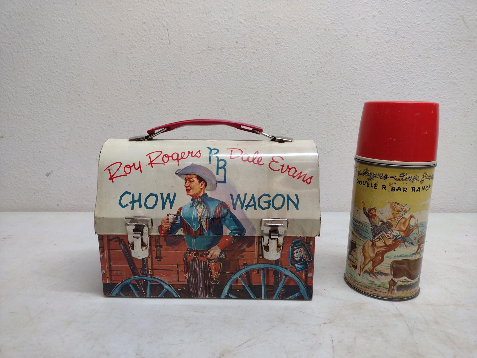 Roy Rogers Dale Evans Chow wagon lunch box & thermos (1 of 12)