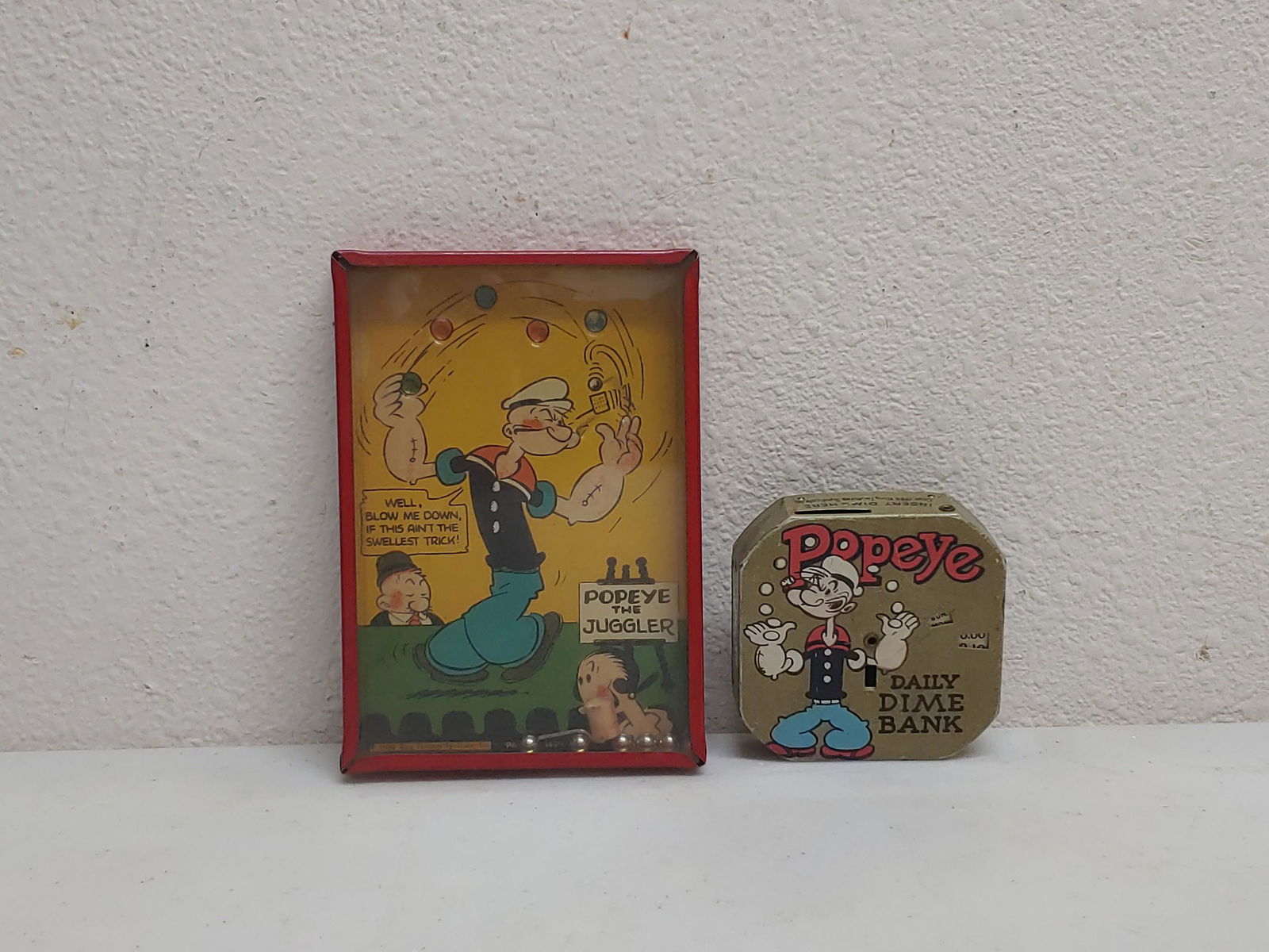 Popeye tin toy and Bank (1 of 12)