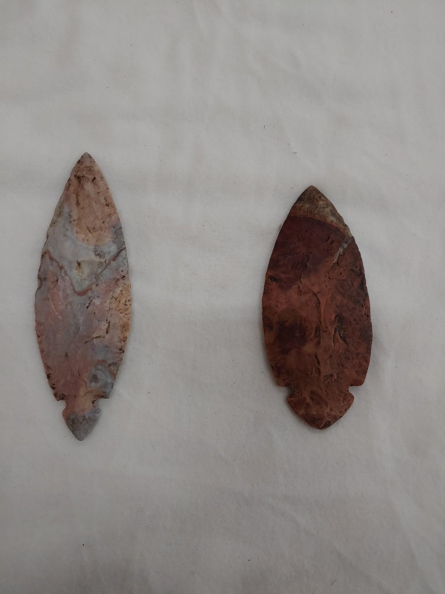 Native American Spear Tips, 5" and  4 " Long (1 of 10)