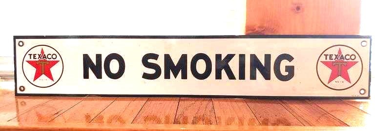 SSP Texaco No Smoking Porcelain Sign (1 of 7)