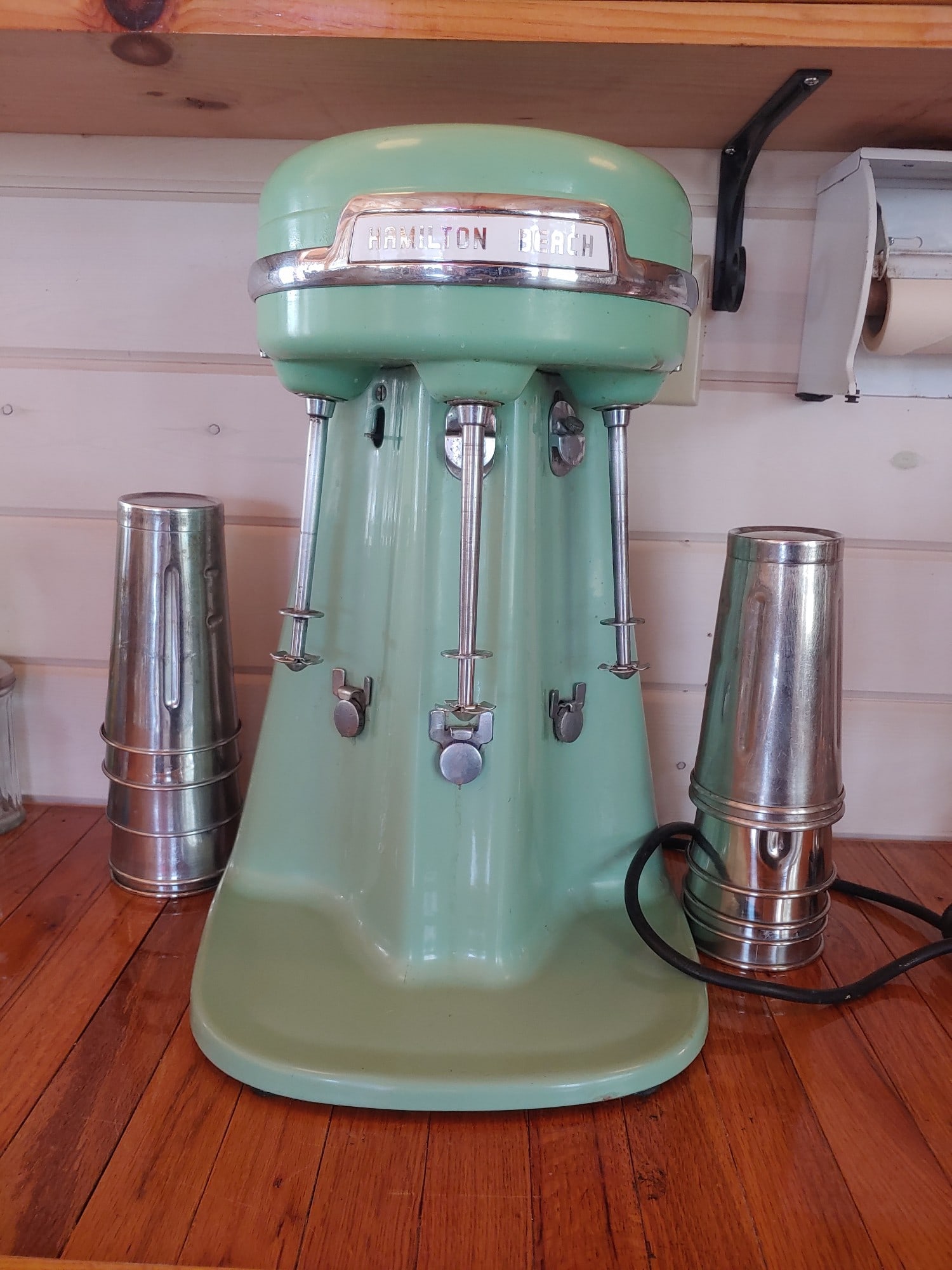 Hamilton Beach Jadeite Green Triple Milkshake Mixer Auction