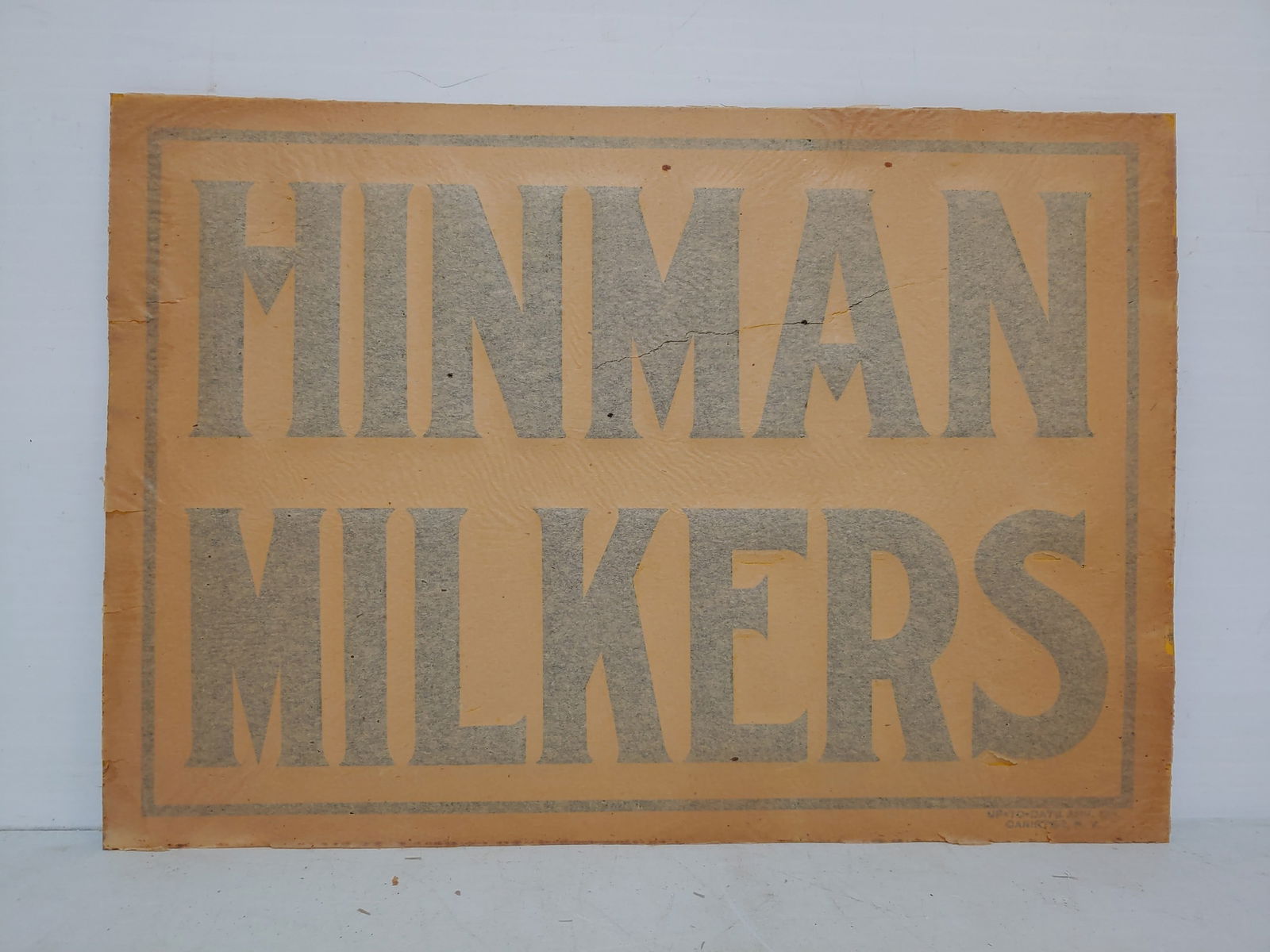 NOS SST Embossed Hinman Milkers Sign (1 of 5)