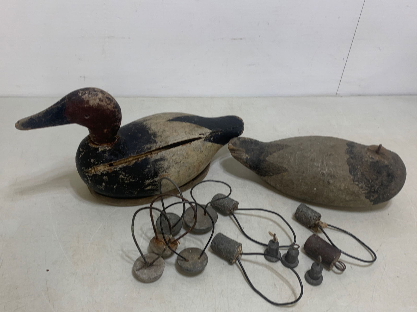 2 Decoys  Canvas Back Duck  & Duck  Body and Weights (1 of 11)